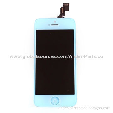 LCD Assembly with Home Button and Ear-speaker Mesh for iPhone 5C, 12 Colors Available + In Stock
